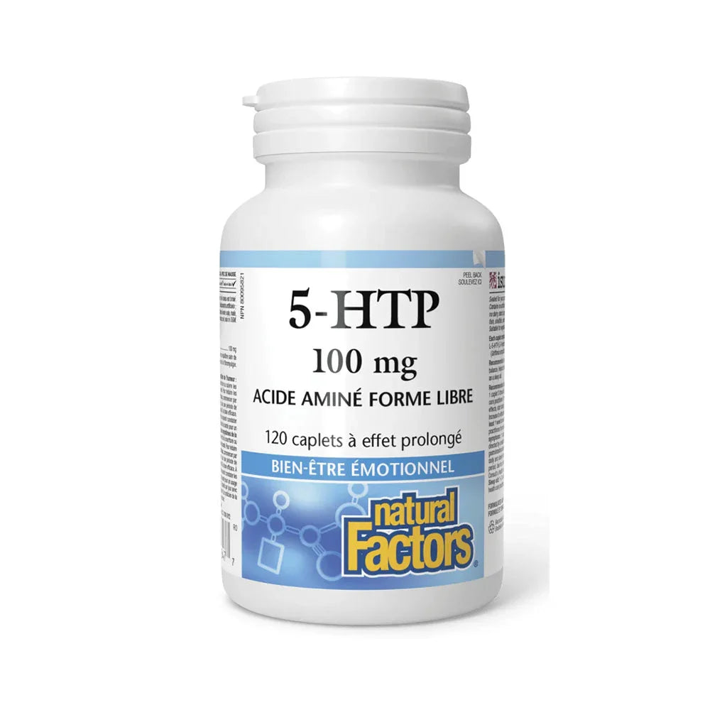 natural factors 5 htp 100 mg 120 caplets - La Boite à Grains