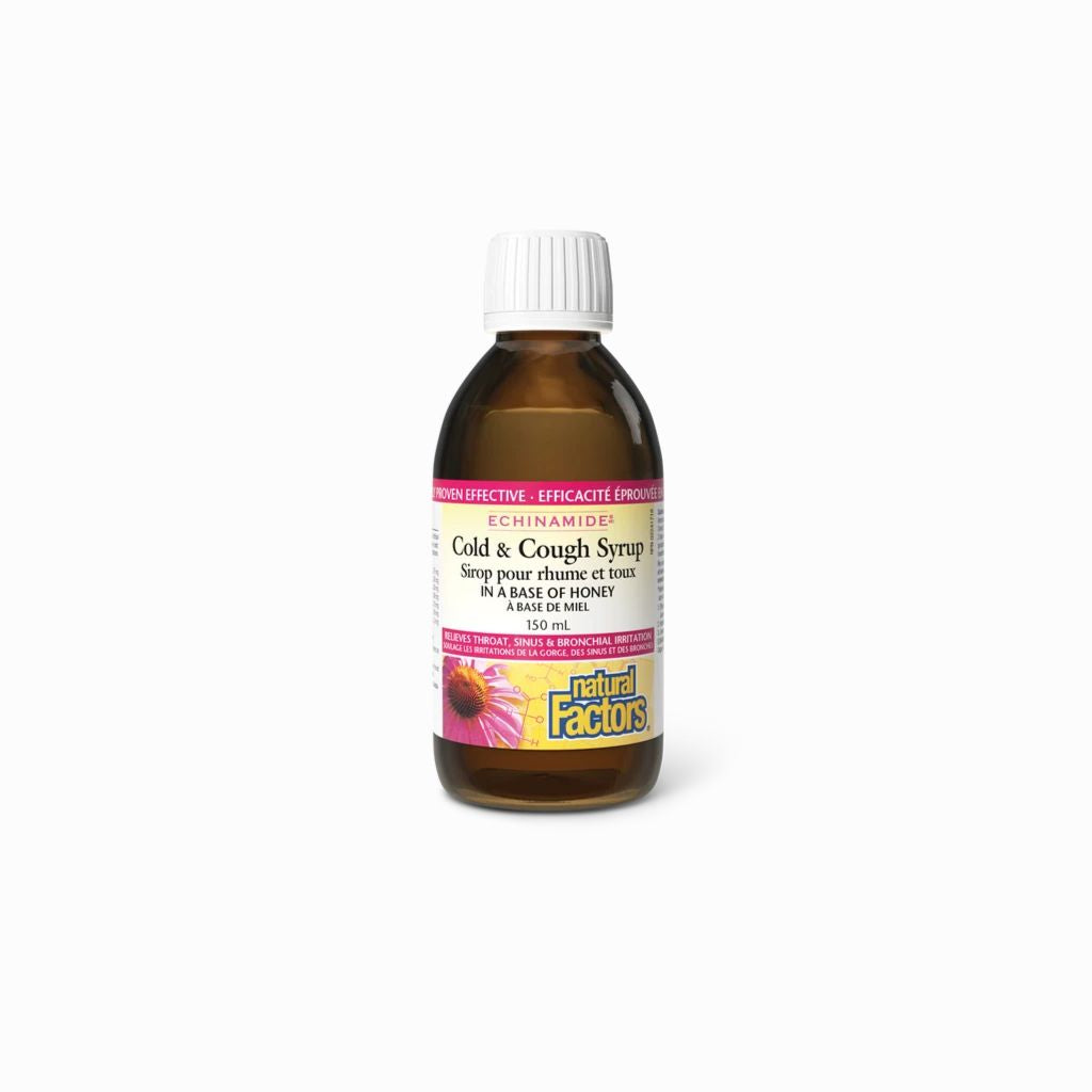 Echinamide sirop rhume toux Natural Factors - La Boite à Grains