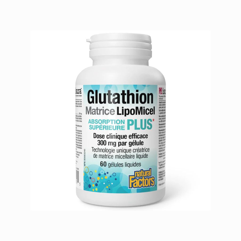 glutathion matrice LipoMicel Natural Factors - La Boite à Grains
