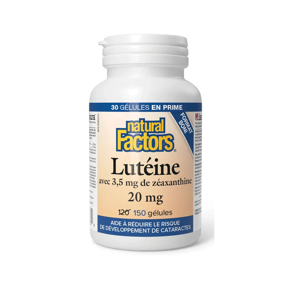 natural factors lutéine 150 gélules - La Boite à Grains