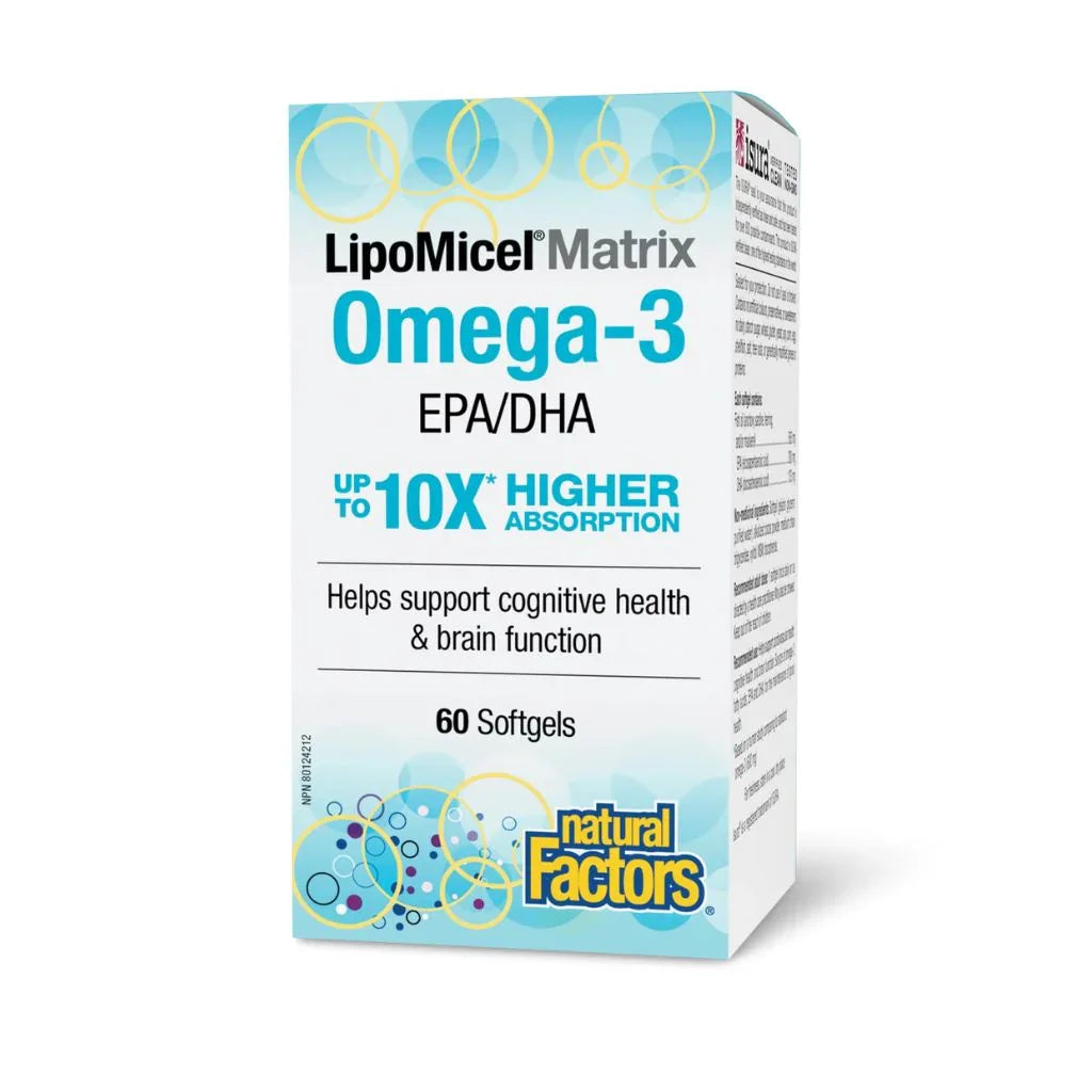 omega-3 lipomicel matrix Natural Factors - La Boite à Grains