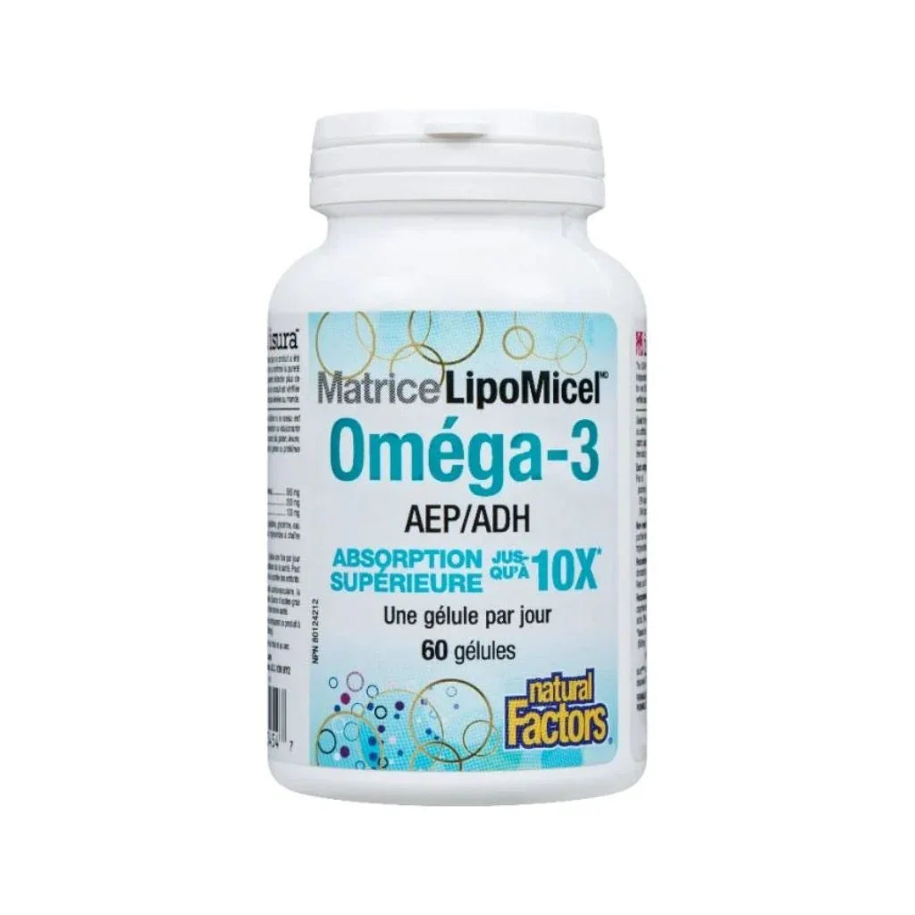 omega-3 lipomicel matrix Natural Factors - La Boite à Grains
