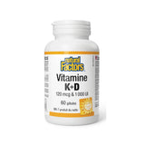 natural factors vitamine k + d 60 gélules - La Boite à Grains
