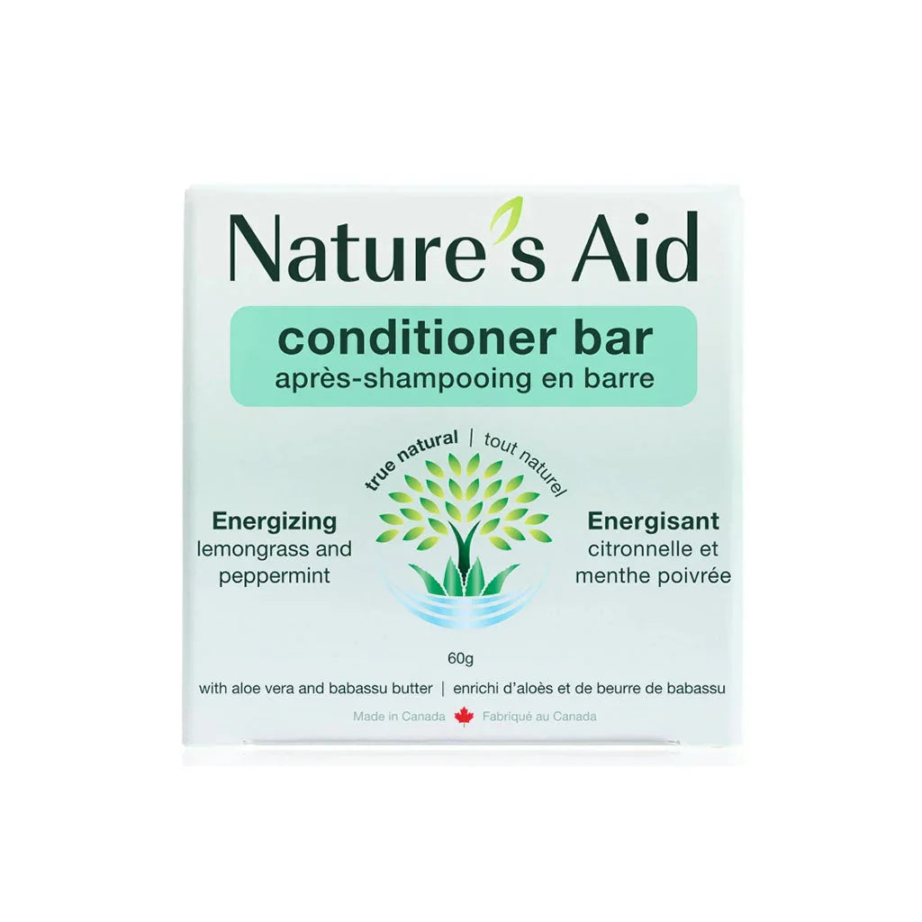 nature's aid after shampoo in lemongrass and peppermint energy bar - La Boite à Grains