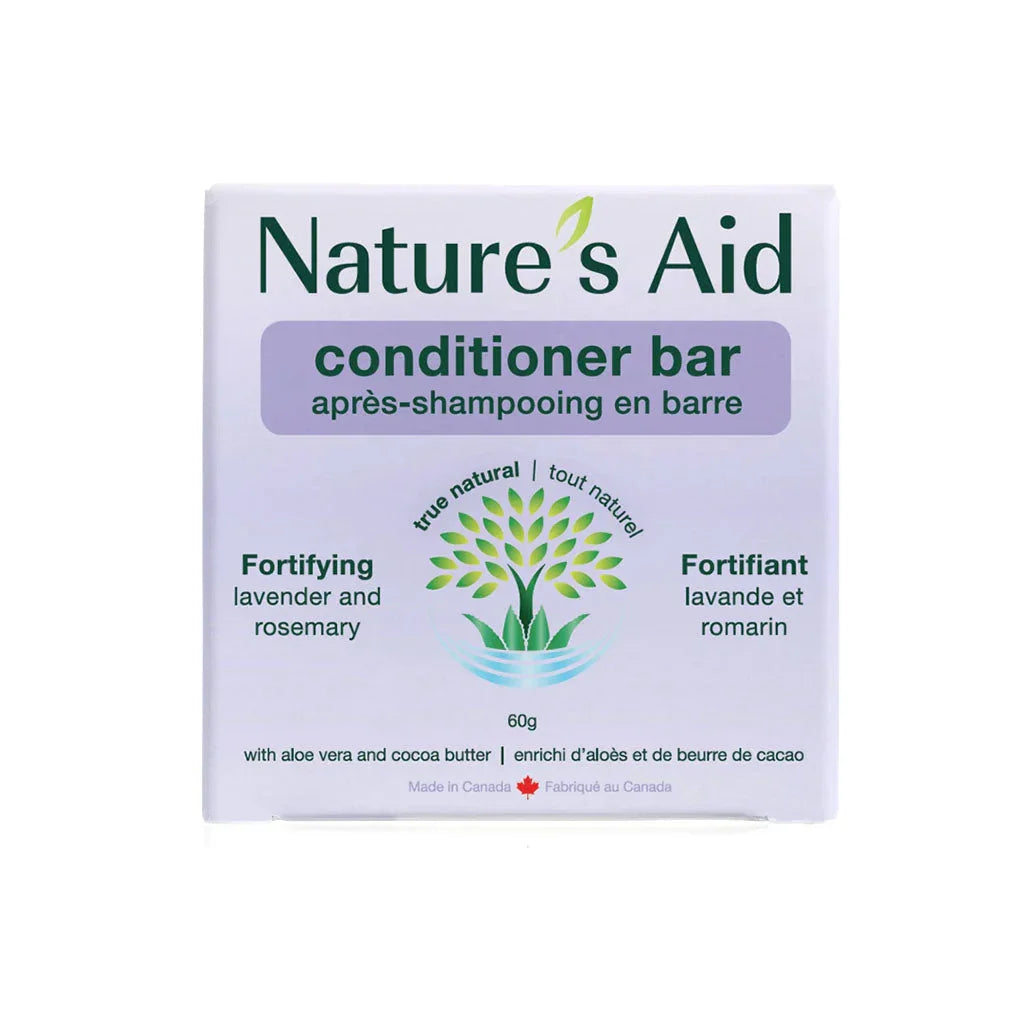 nature's aid après shampoing en barre fortifiant lavande et romarin - La Boite à Grains