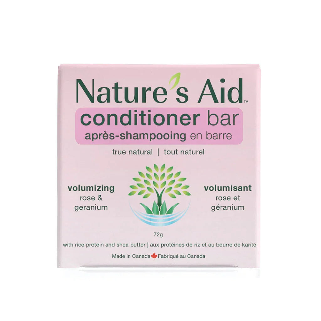 nature's aid après shampoing en barre volumisant rose et géranium - La Boite à Grains
