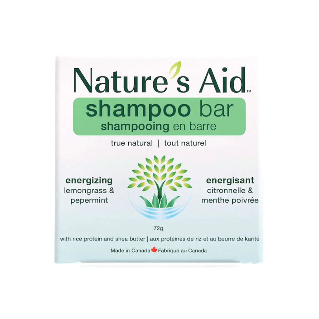 Nature's Aid Lemongrass and Peppermint Energizing Shampoo Bar - La Boite à Grains