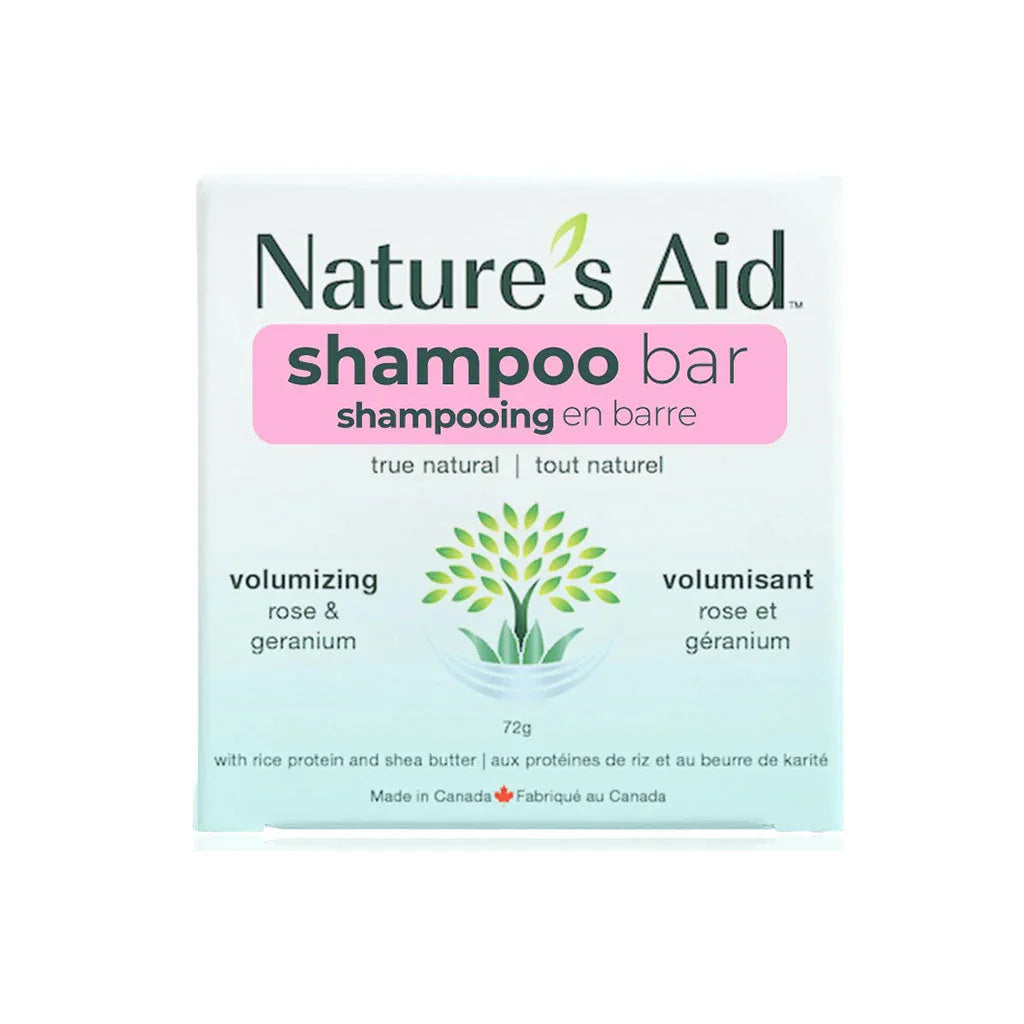 nature's aid rose and geranium volumizing shampoo bar - La Boite à Grains