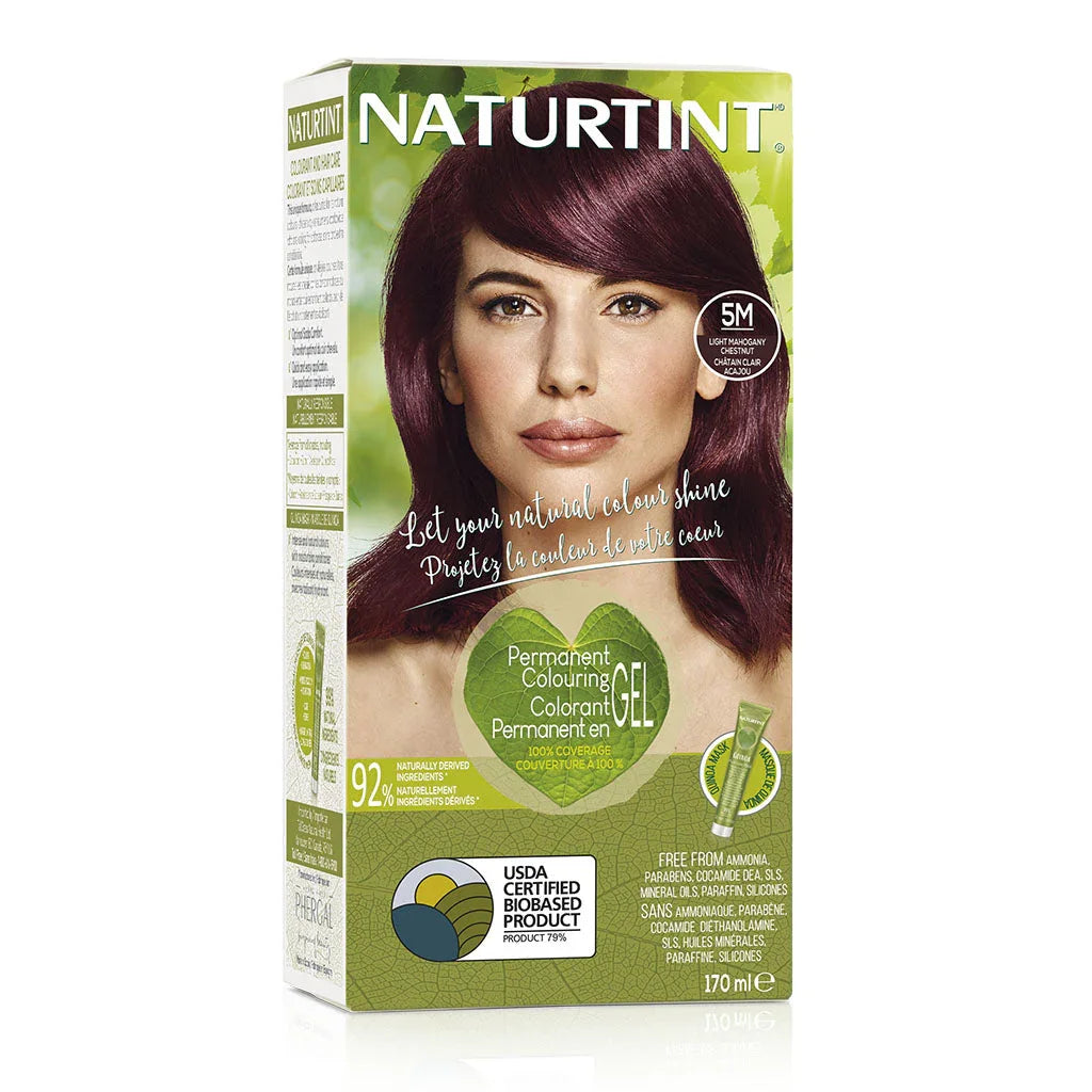 naturtint permanent gel coloring light brown mahogany 170 ml