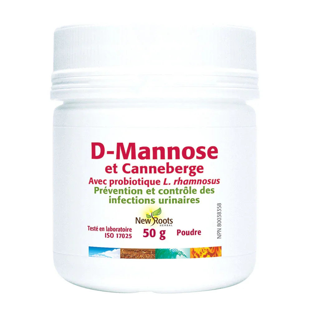 new roots herbal d mannose and cranberry with probiotic 50 g