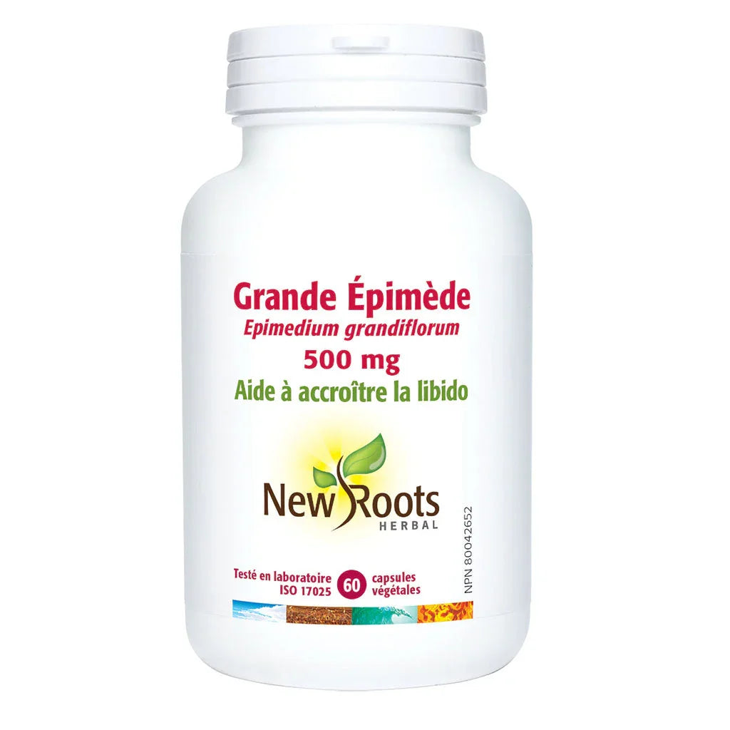 new roots herbal grande epimede 500 mg 60 vegetable capsules