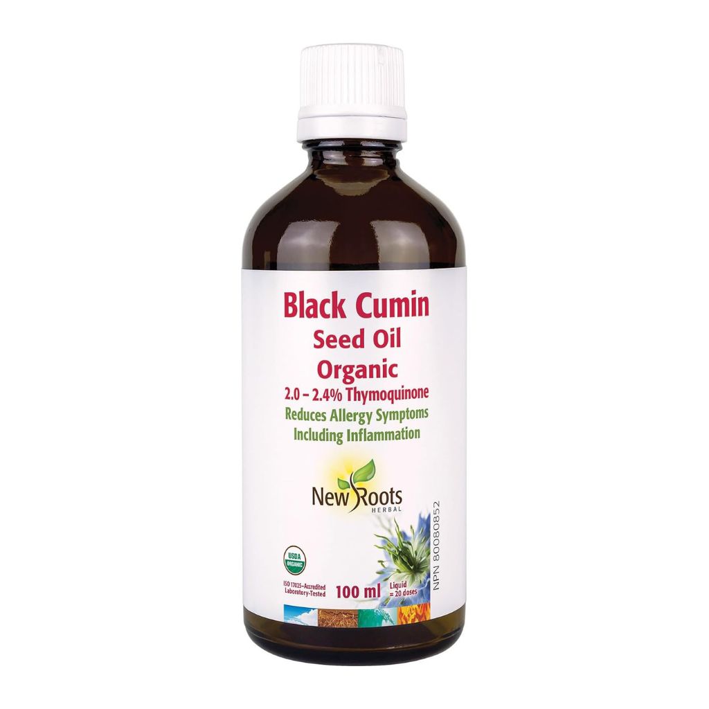 huile de cumin noir biologique New Roots Herbal - La Boite à Grains