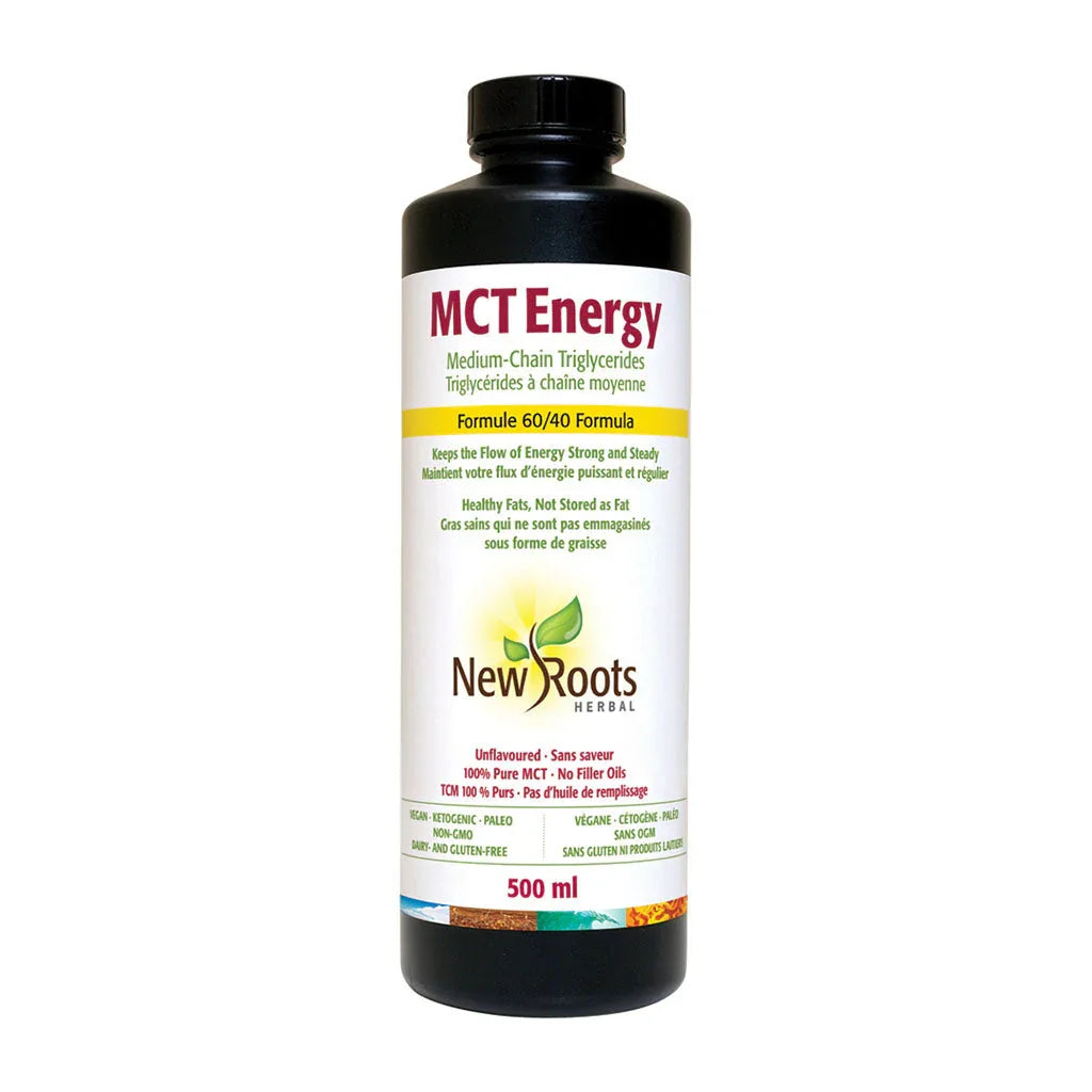 new roots herbal mct energy sans saveur 500 ml