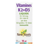 vitamins k2 + d3 liquid New Roots - La Boite à Grains