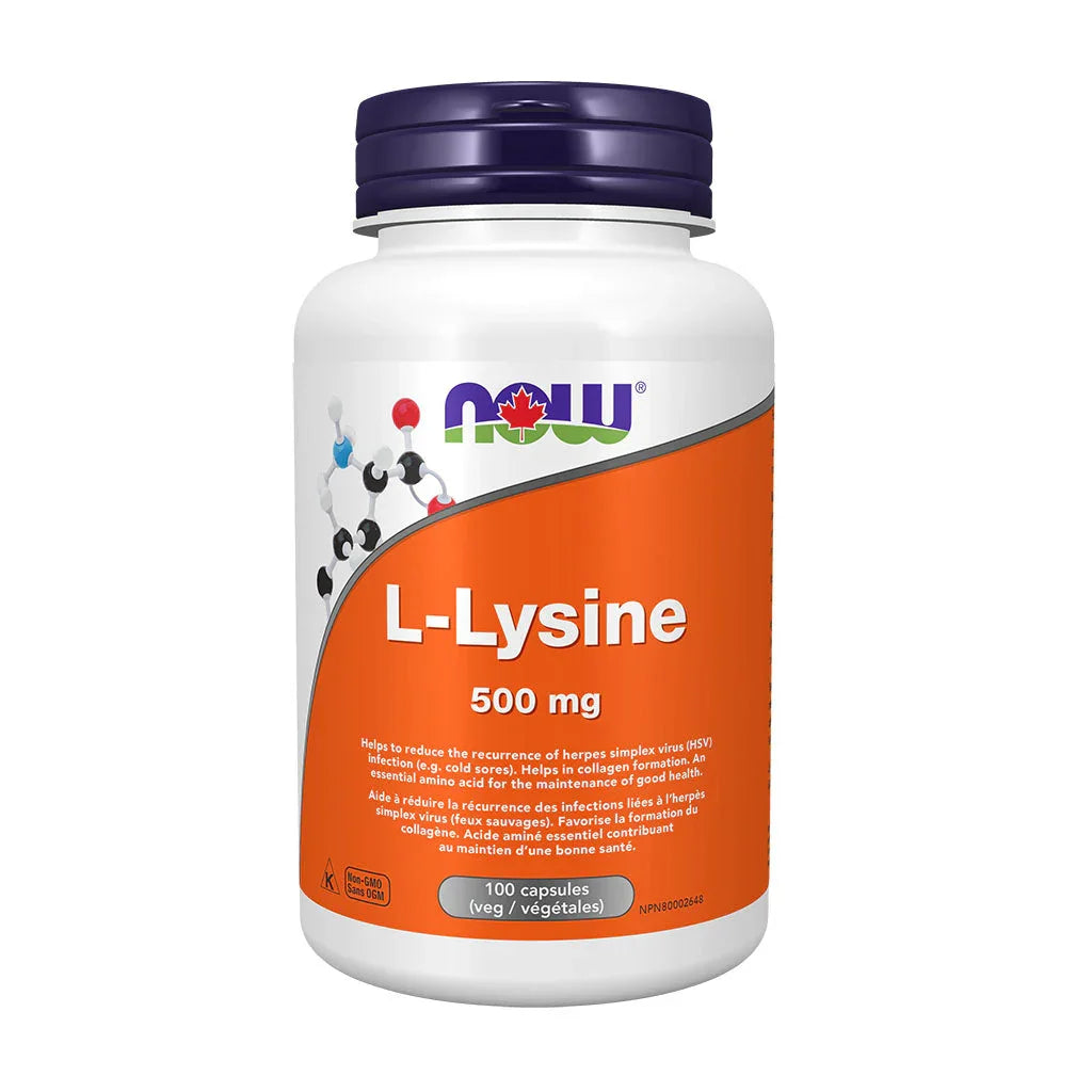 now l-lysine 500 mg 100 vegetable capsules