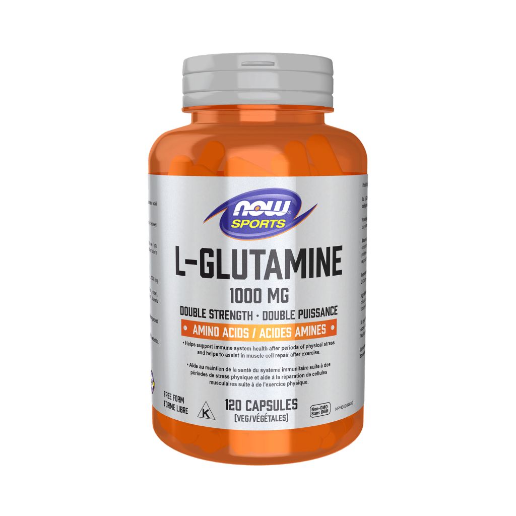 l-glutamine 1000 mg double puissance Now - La Boite à Grains