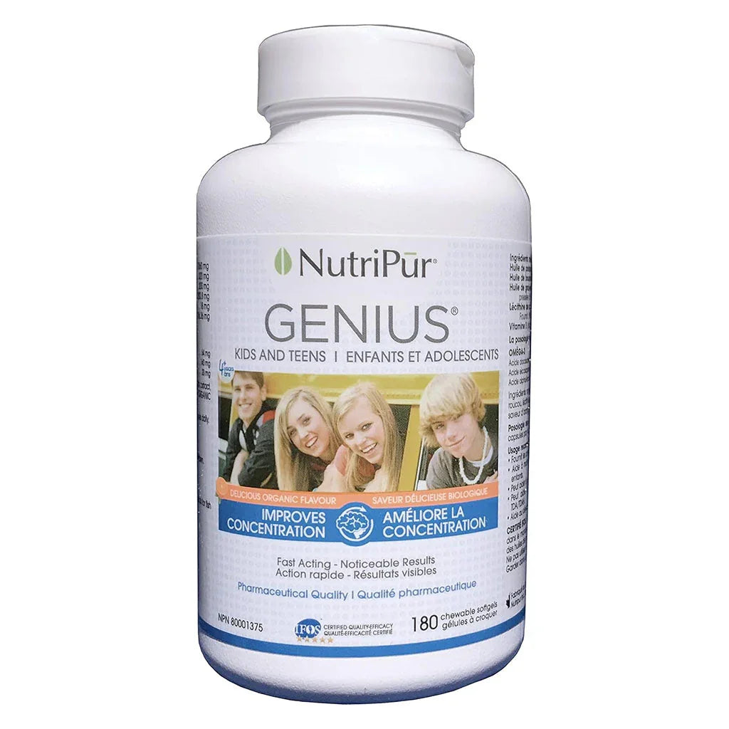 nutripur genius enfants et adolescents 180 gélules à croquer - La Boite à Grains