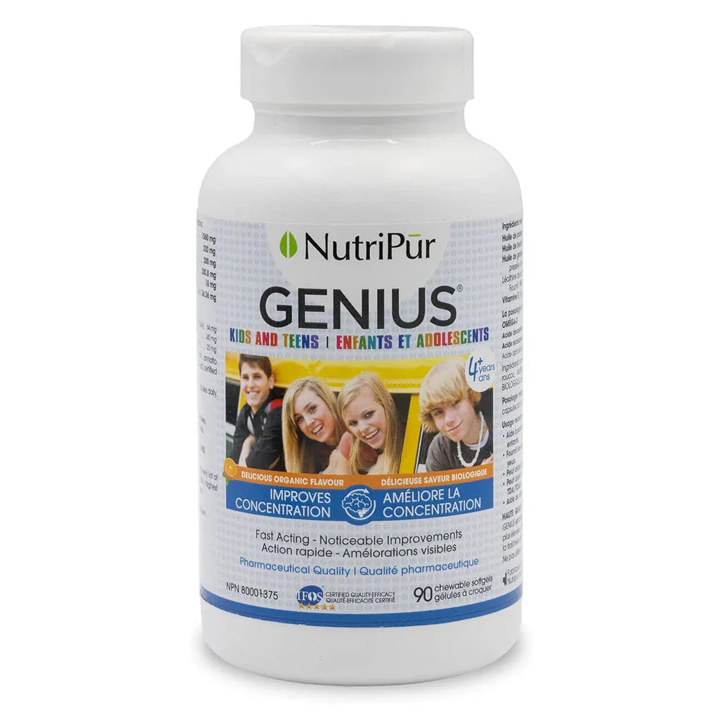 nutripur genius enfants et adolescents 90 gélules à croquer - La Boite à Grains