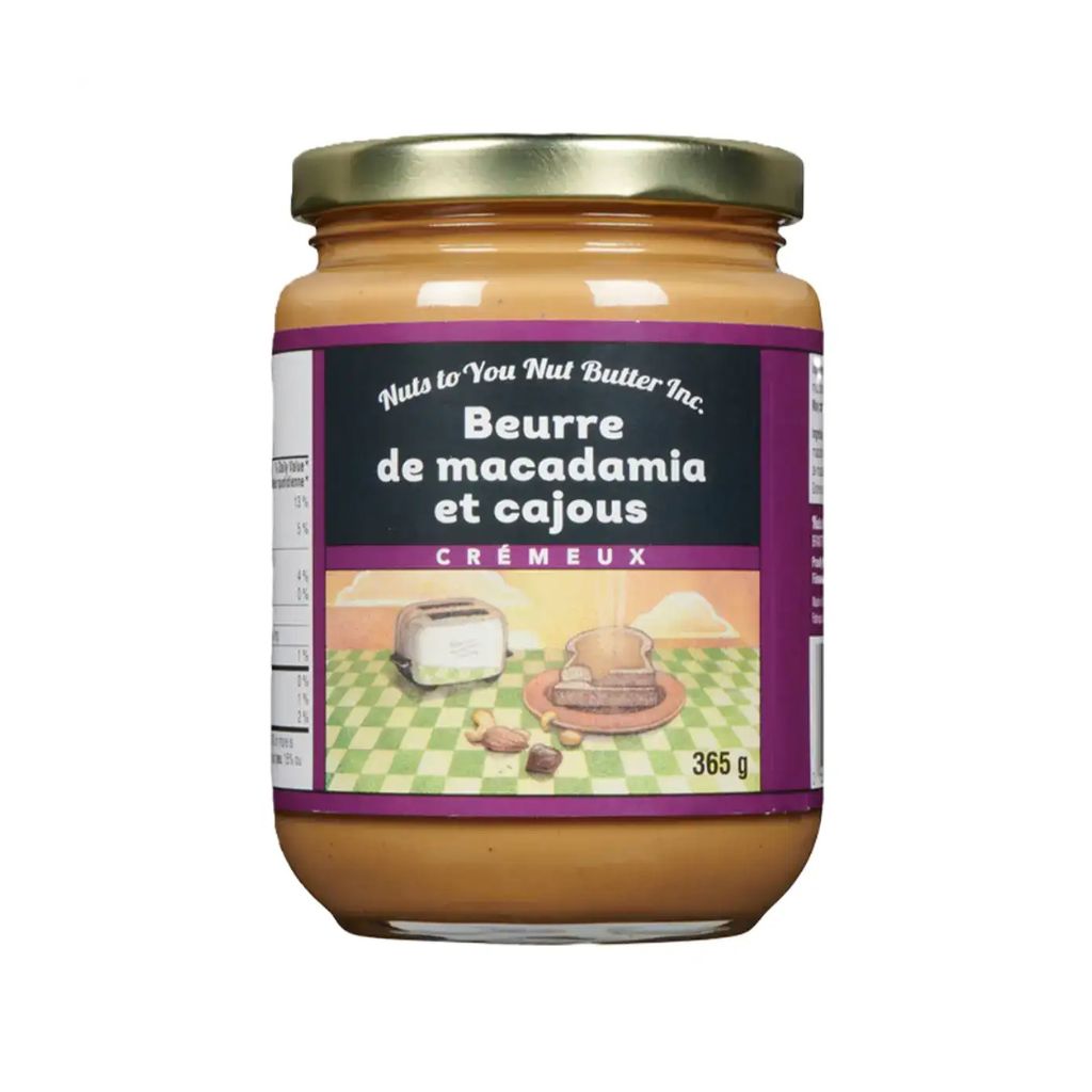 beurre de macadamia et cajous crémeux Nuts to You - La Boite à Grains