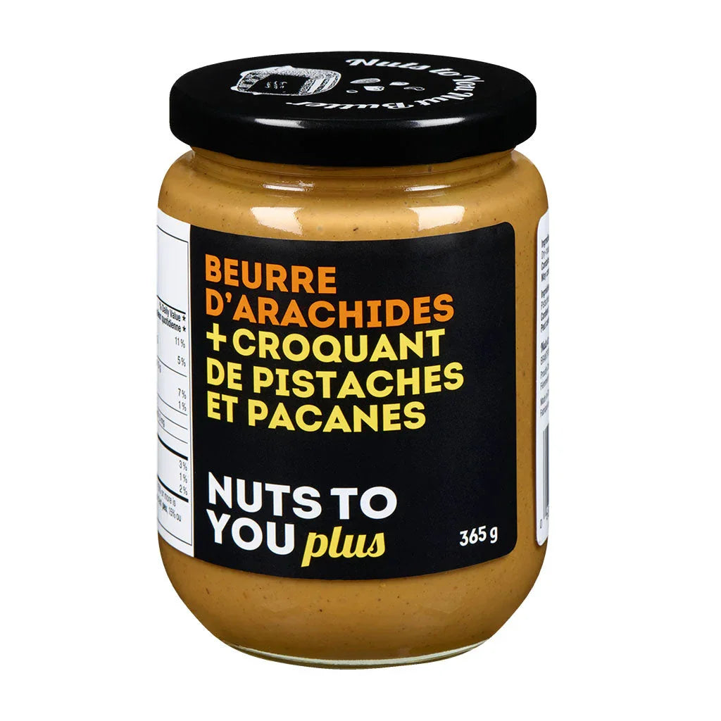 peanut butter + crunchy pistachios and pecans Nuts to You - La Boite à Grains