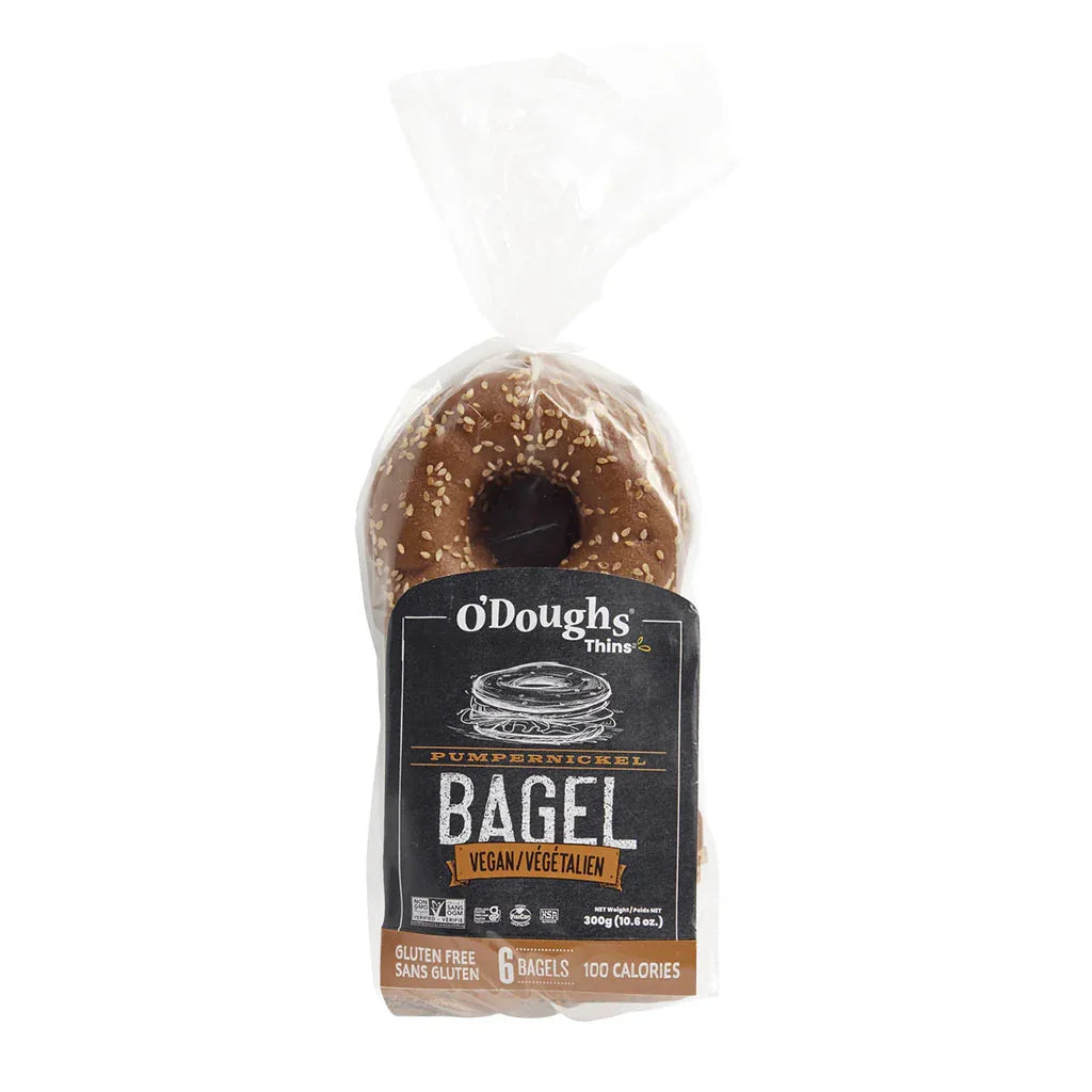 O'Doughs gluten-free pumpernickel bagels - La Boite à Grains