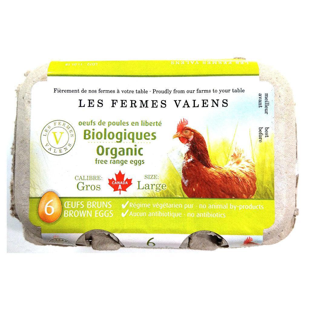 Oeufs Bruns de Poules en Liberté Calibre Gros Biologiques Les Fermes Valens - La Boite à Grains
