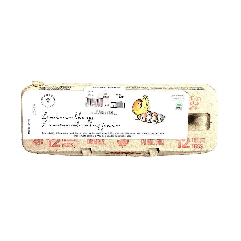 Oeufs Frais Biologiques Multicolores Pure Conscience - La Boite à Grains