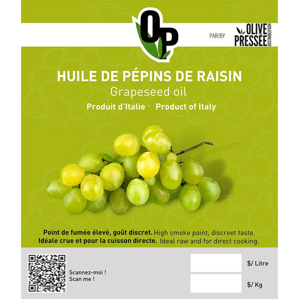 Grapeseed Oil (Bulk) Pressed Olive - La Boite à Grains