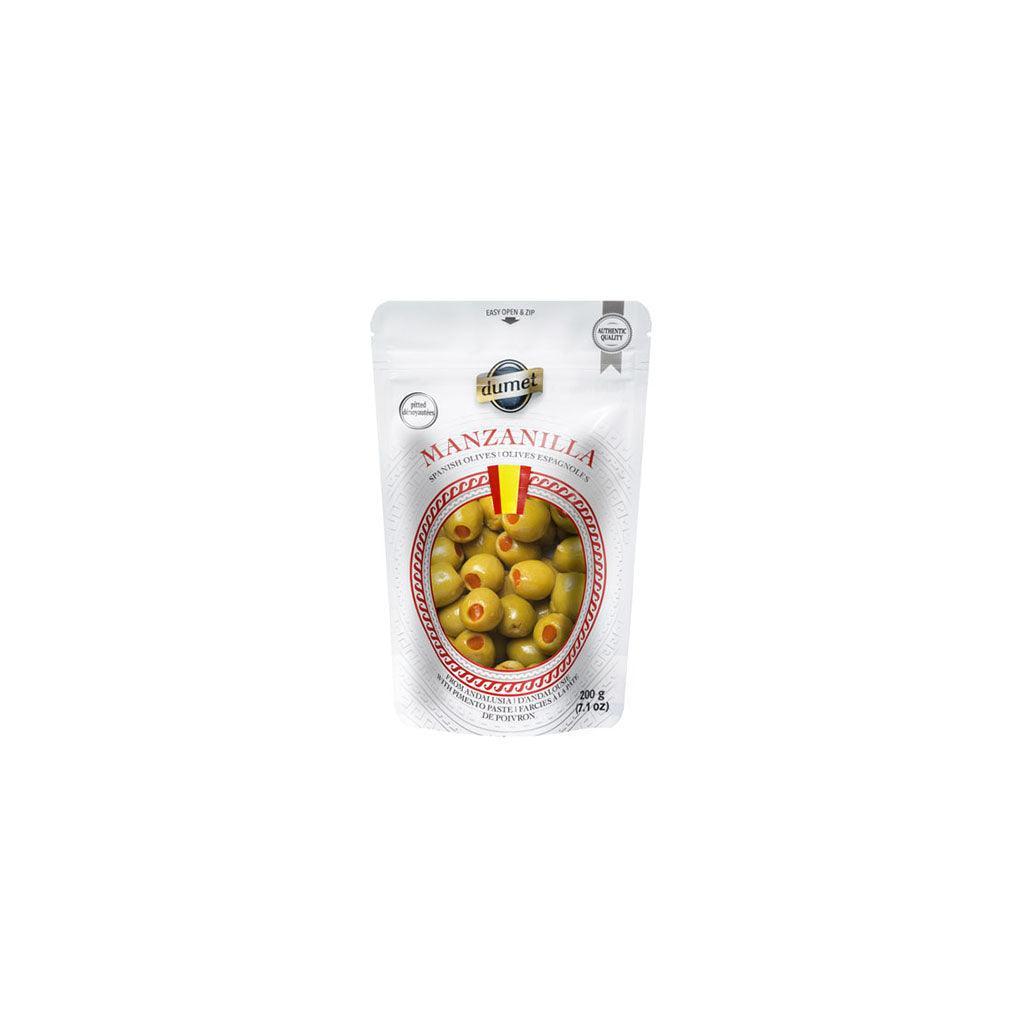 Spanish Manzanilla Olives Stuffed with Dumet Pepper - La Boite à Grains