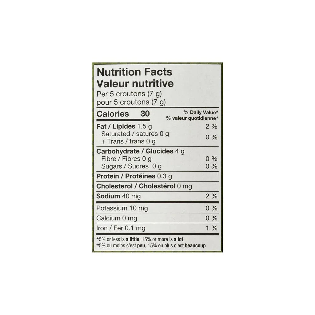 croutons Olivia's ail sans gluten - La Boite à Grains