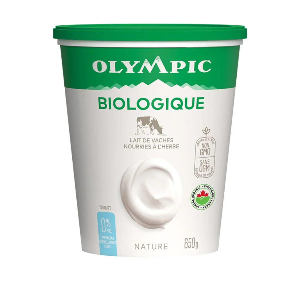 yogourt nature biologique 0% Olympic - La Boite à Grains