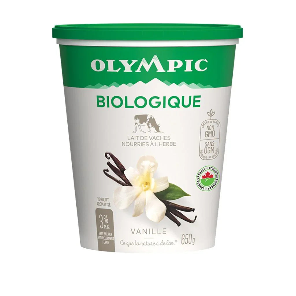 yogourt vanille biologique Olympic - La Boite à Grains