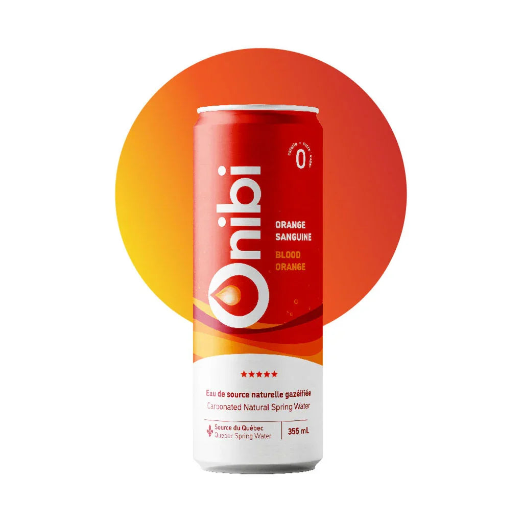 eau de source gazéifiée orange sanguine Onibi - La Boite à Grains