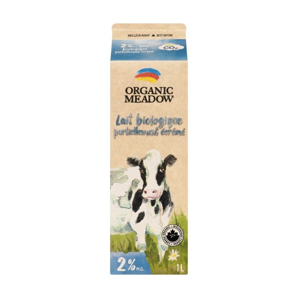 lait 2% biologique Organic Meadow - La Boite à Grains