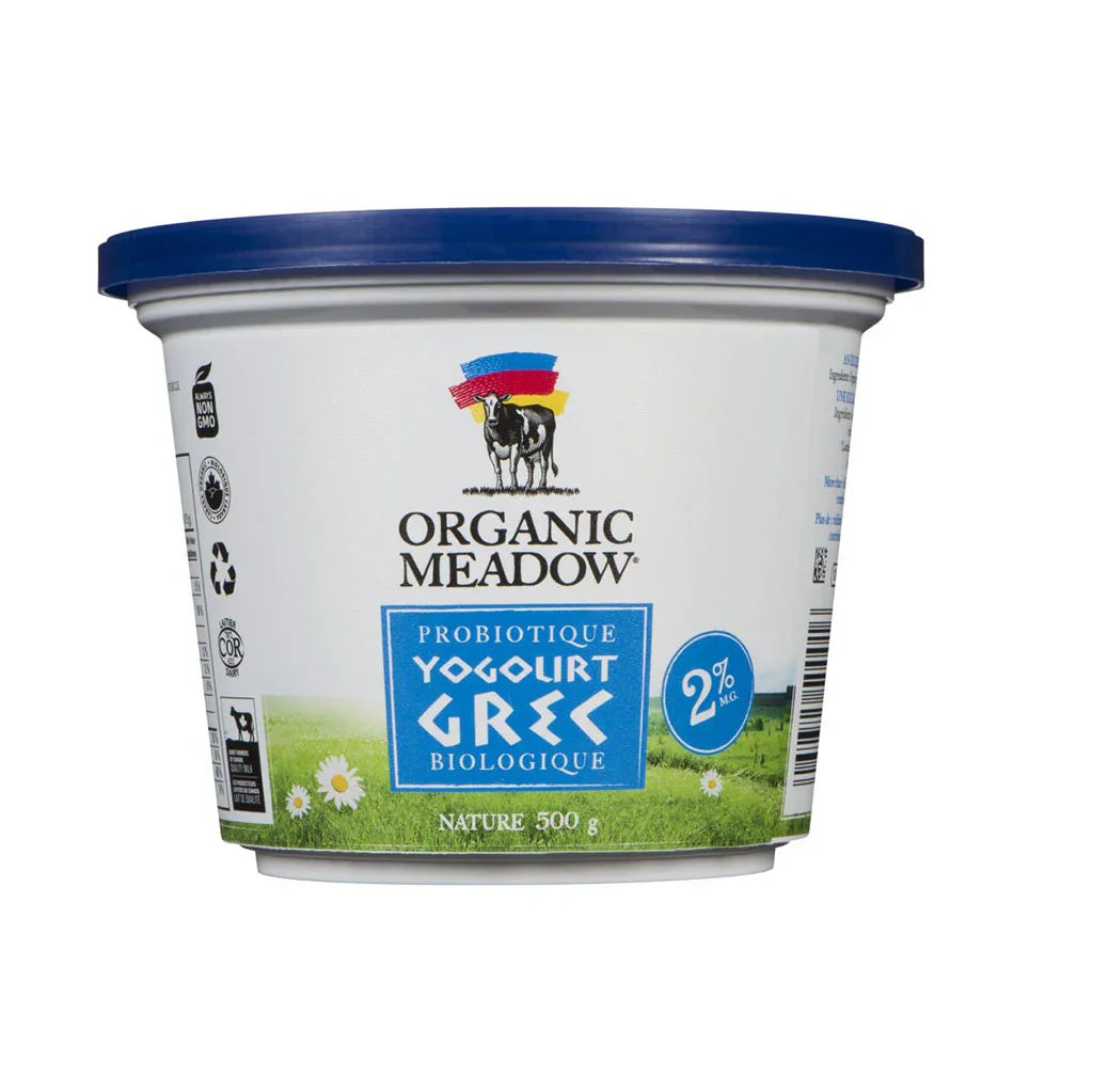 yogourt grec biologique probiotique 2% Organic Meadow - La Boite à Grains