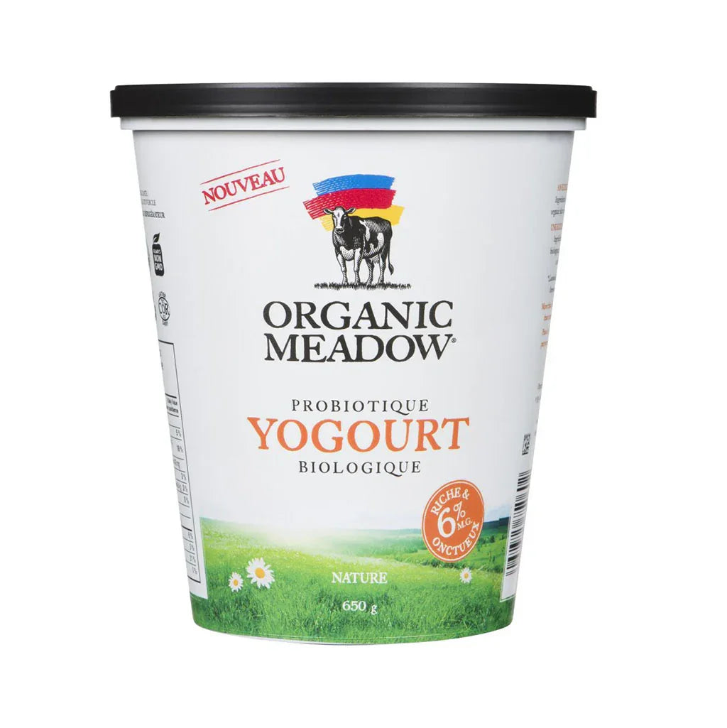 organic plain probiotic yogurt 6% Organic Meadow - La Boite à Grains