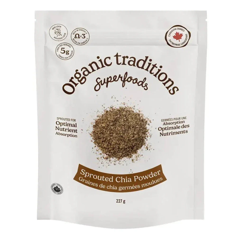 graines de chia germées moulues biologiques Organic Traditions - La Boite à Grains