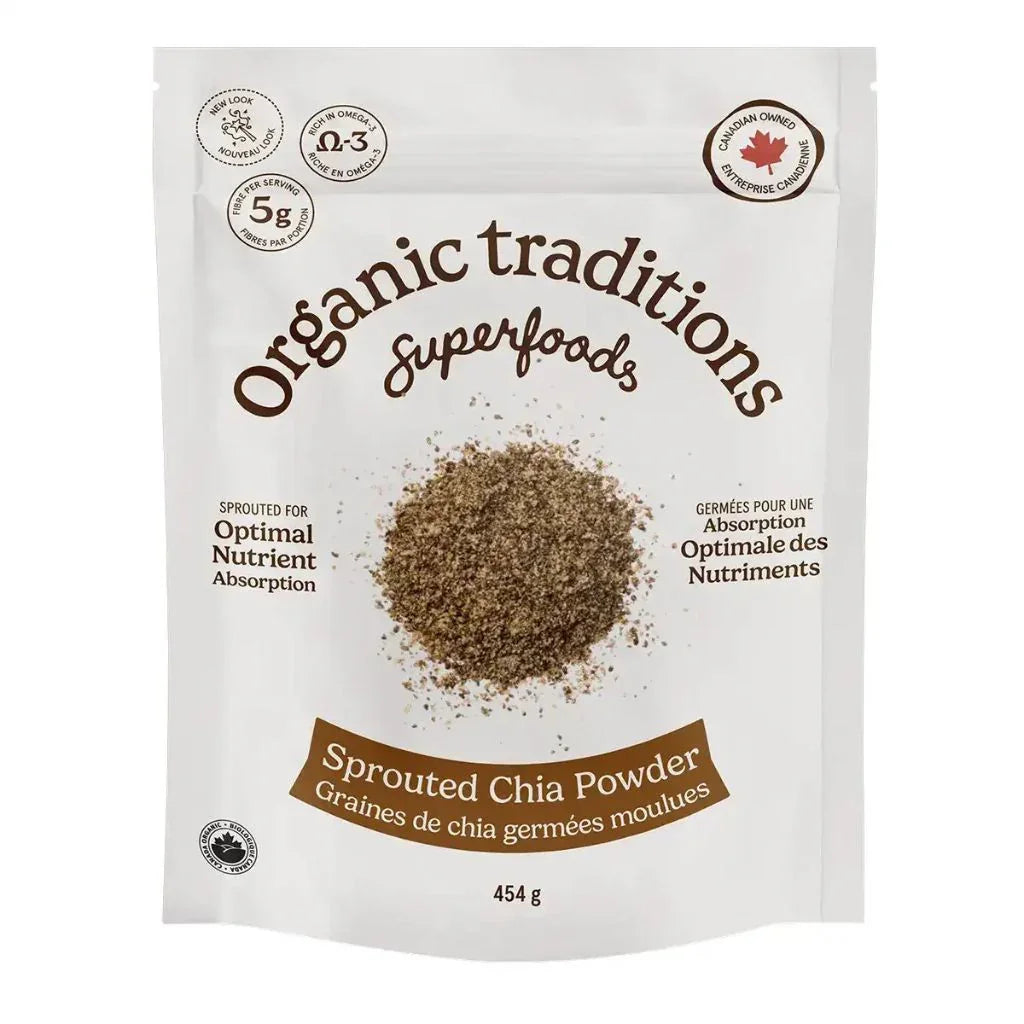 graines de chia germées moulues biologiques Organic Traditions - La Boite à Grains