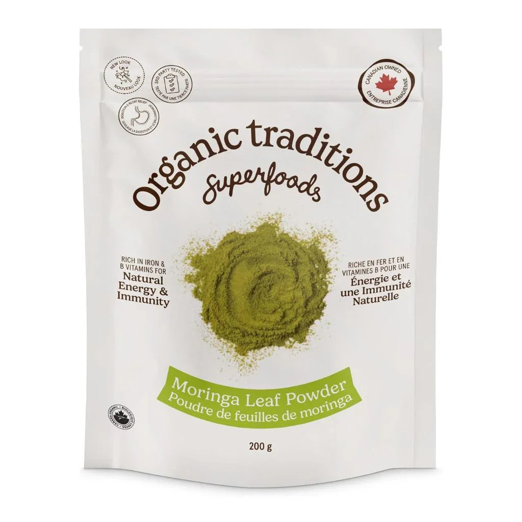 poudre de feuilles de moringa biologique Organic Traditions - La Boite à Grains