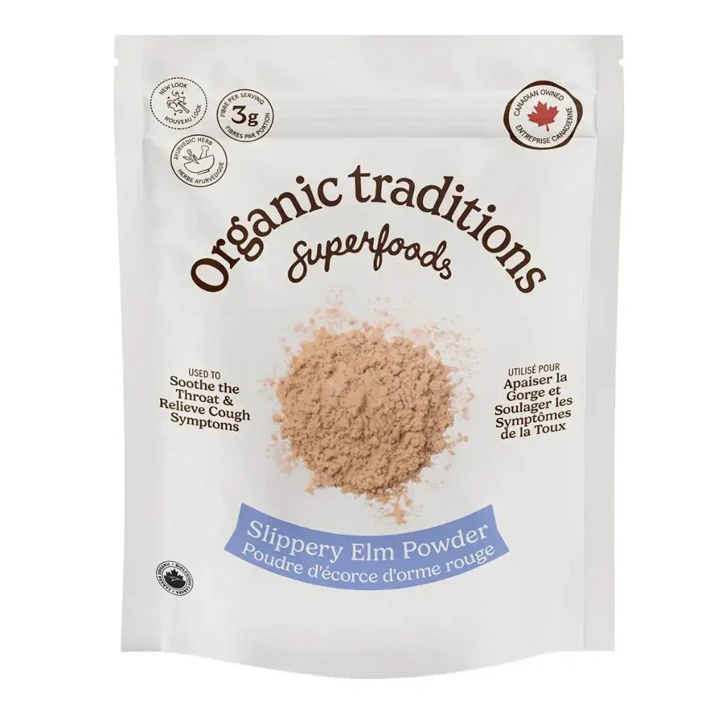 poudre d'écorce d'orme rouge biologique Organic Traditions - La Boite à Grains