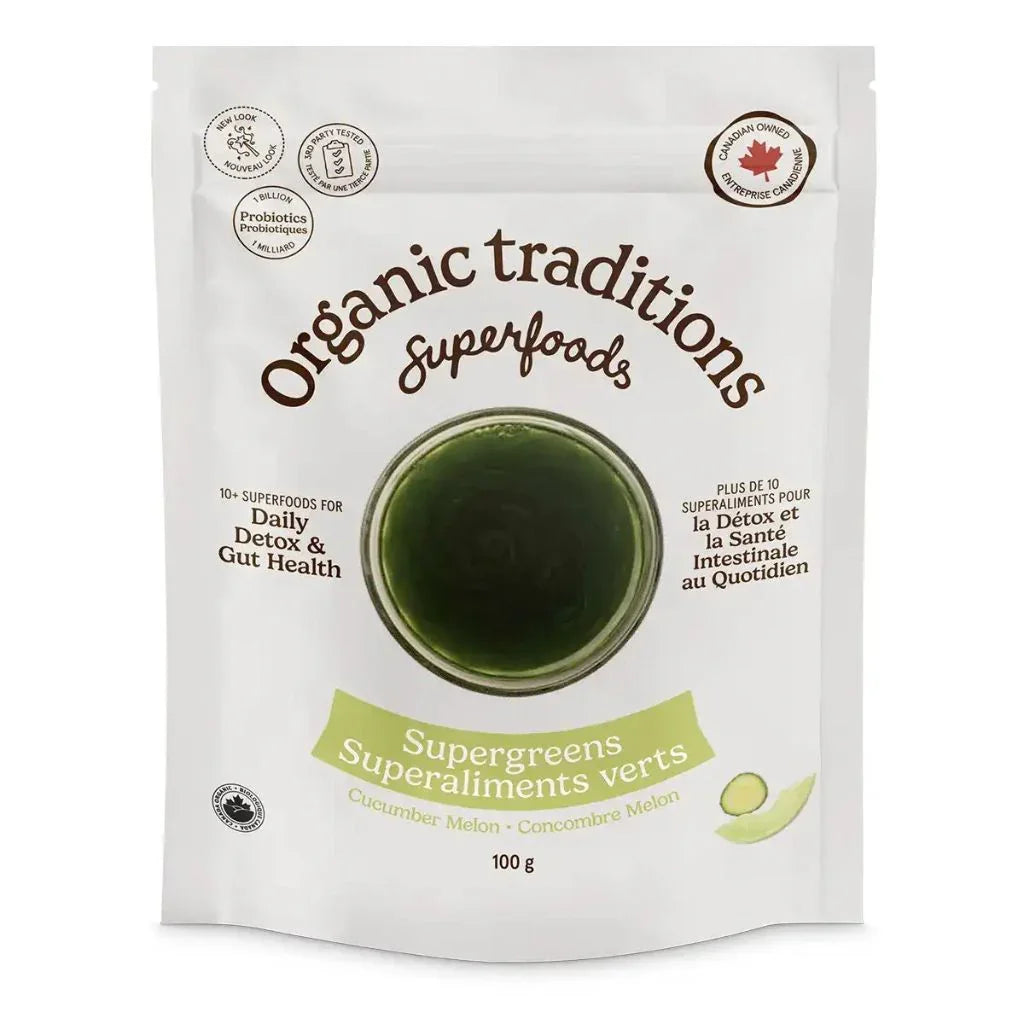 superaliments verts concombre melon Organic Traditions - La Boite à Grains