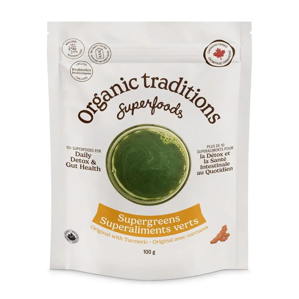 superaliments verts Original avec curcuma Organic Traditions - La Boite à Grains