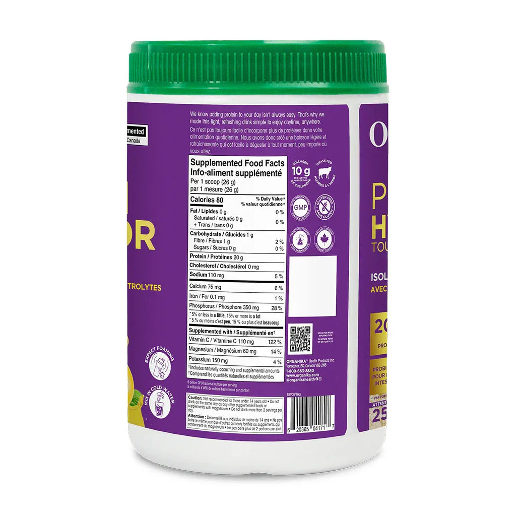 protéines et hydratation limonade classique Organika - La Boite à Grains
