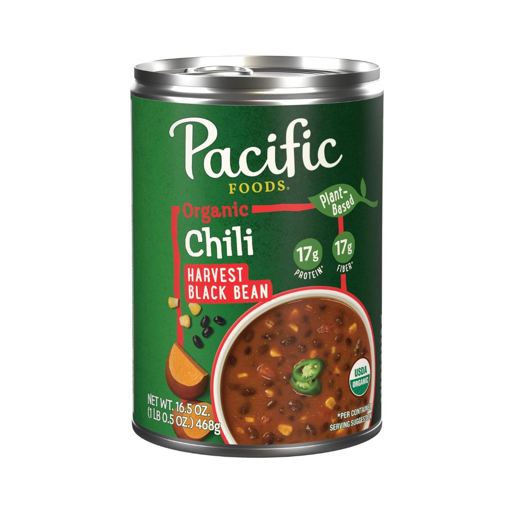 chili aux haricots noirs biologique Pacific Foods - La Boite à Grains