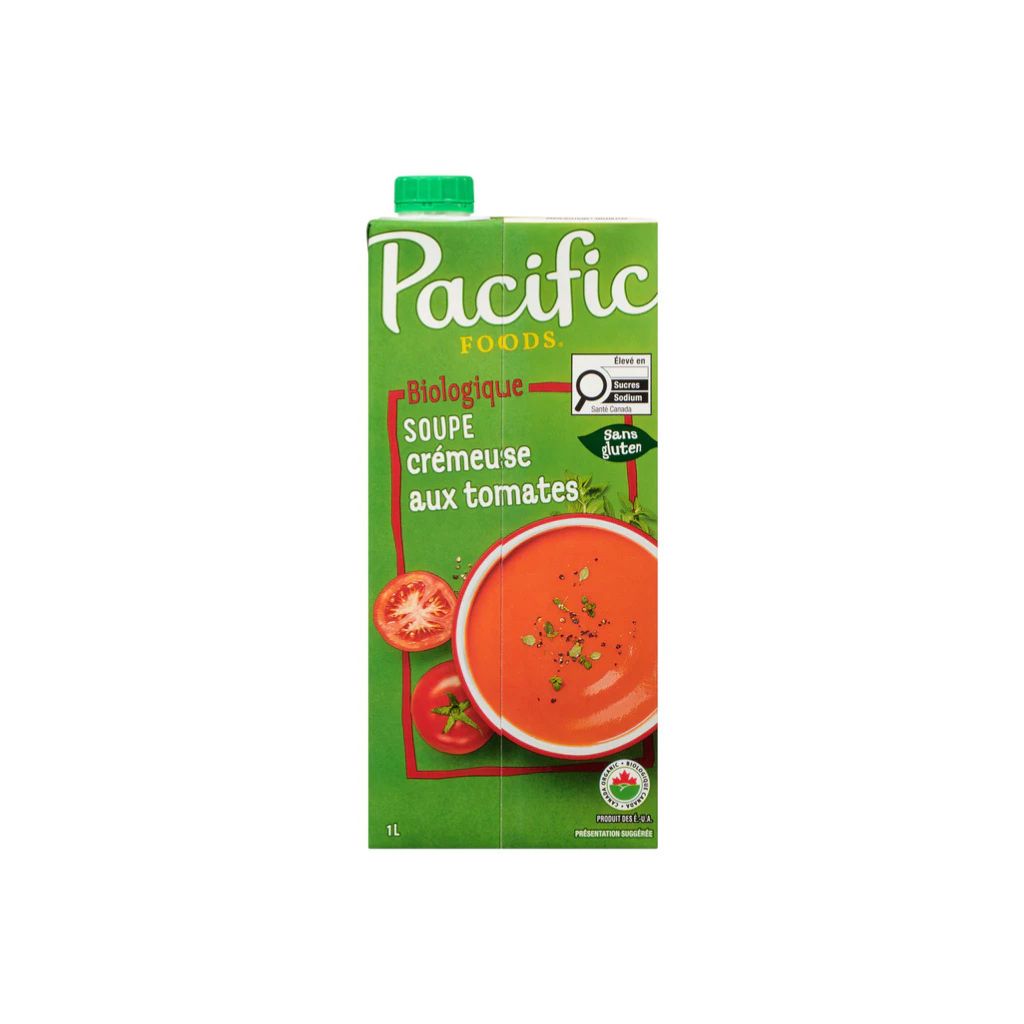 soupe crémeuse aux tomates biologique Pacific Foods - La Boite à Grains