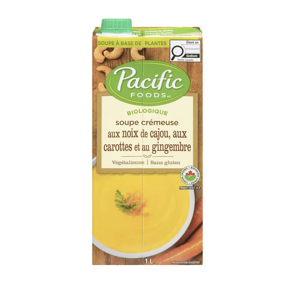 Pacific Foods Organic Creamy Cashew, Carrot and Ginger Soup - La Boite à Grains