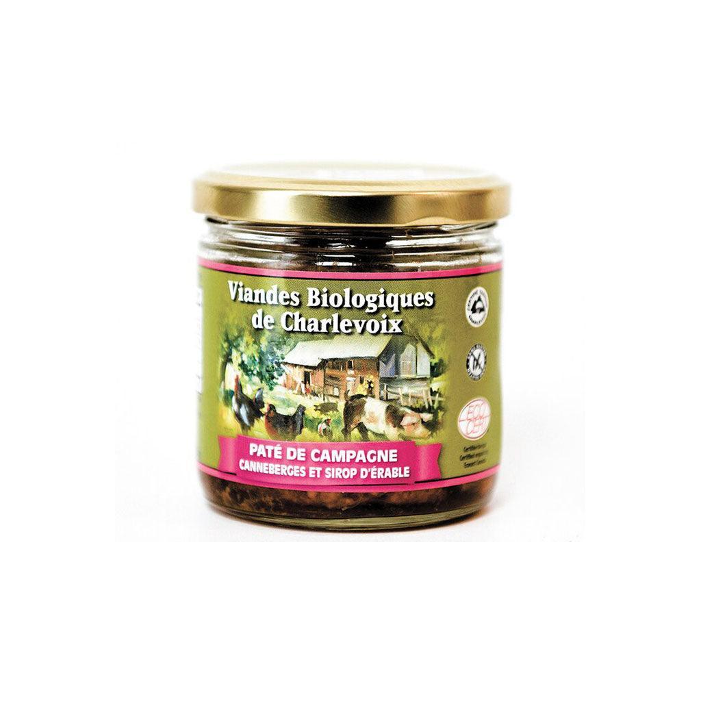 Pâté de Campagne Canneberges et Sirop d'Érable Bio Les Viandes Biologiques de Charlevoix - La Boite à Grains