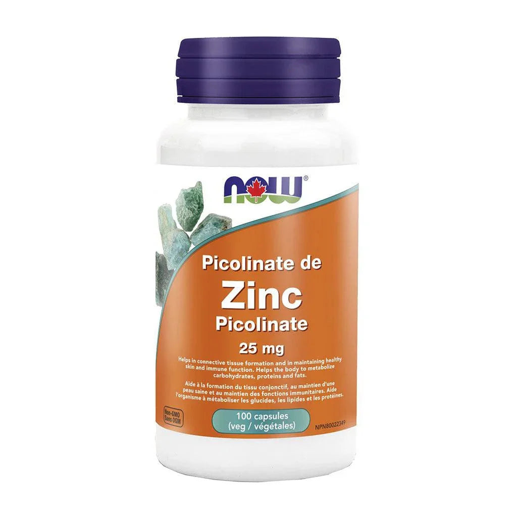 Zinc Picolinate 25 mg Now - La Boite à Grains