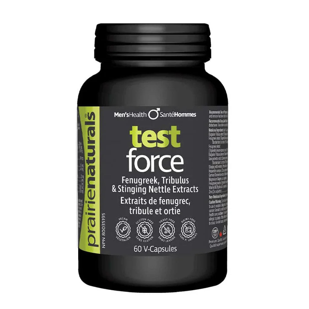Prairie Naturals Test Force 60 vegetable capsules - La Boite à Grains