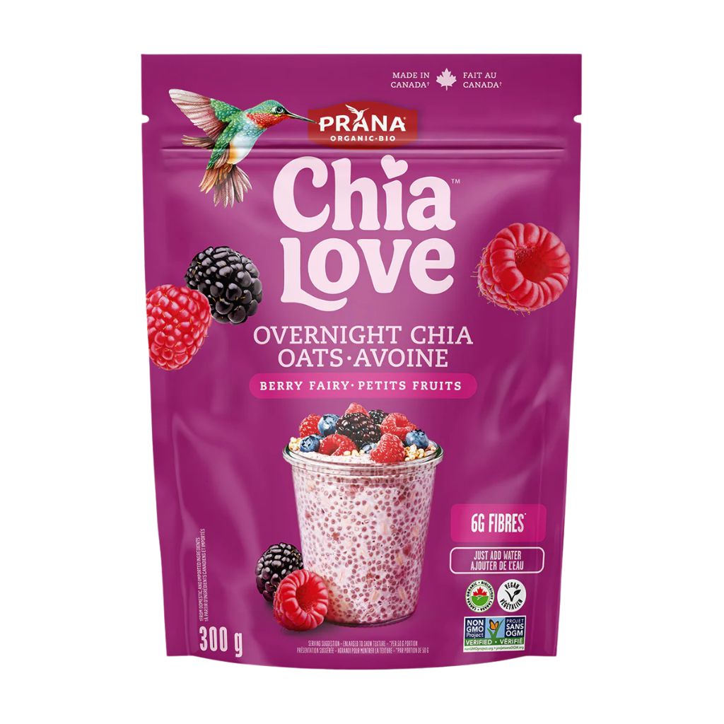 Chia Love overnight chia avoine petits fruits Prana - La Boite à Grains